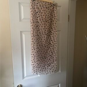 Pink scarf with black cats